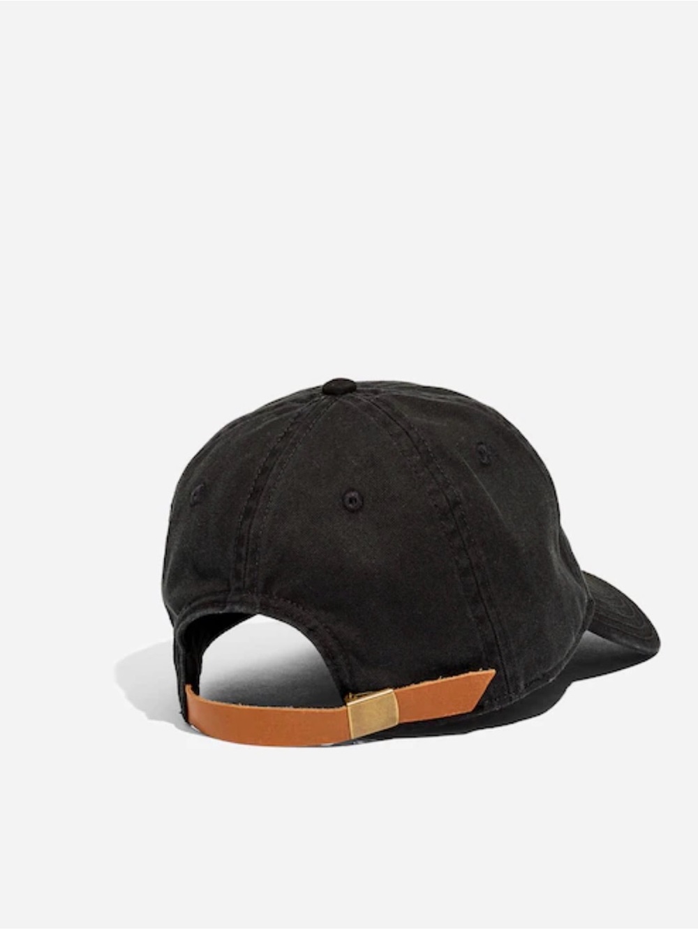 Black Cotton Baseball Cap - Women's Casual Hat